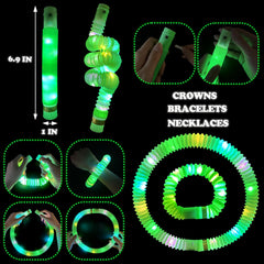 Kannove green glow sticks ideal for crowns and wearable glow party gear.