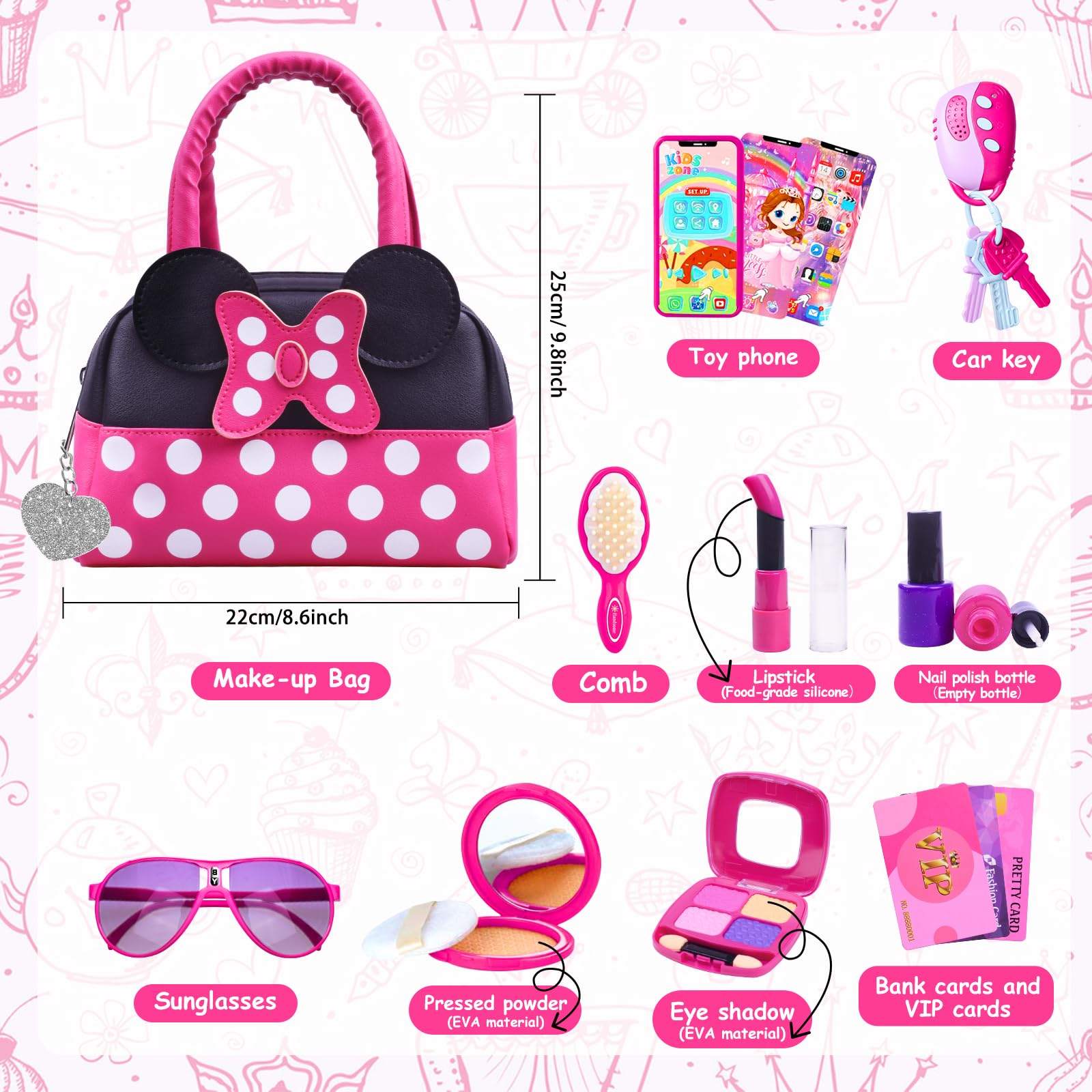 Kaodezhu purse featuring remote with light and sound effects for interactive play