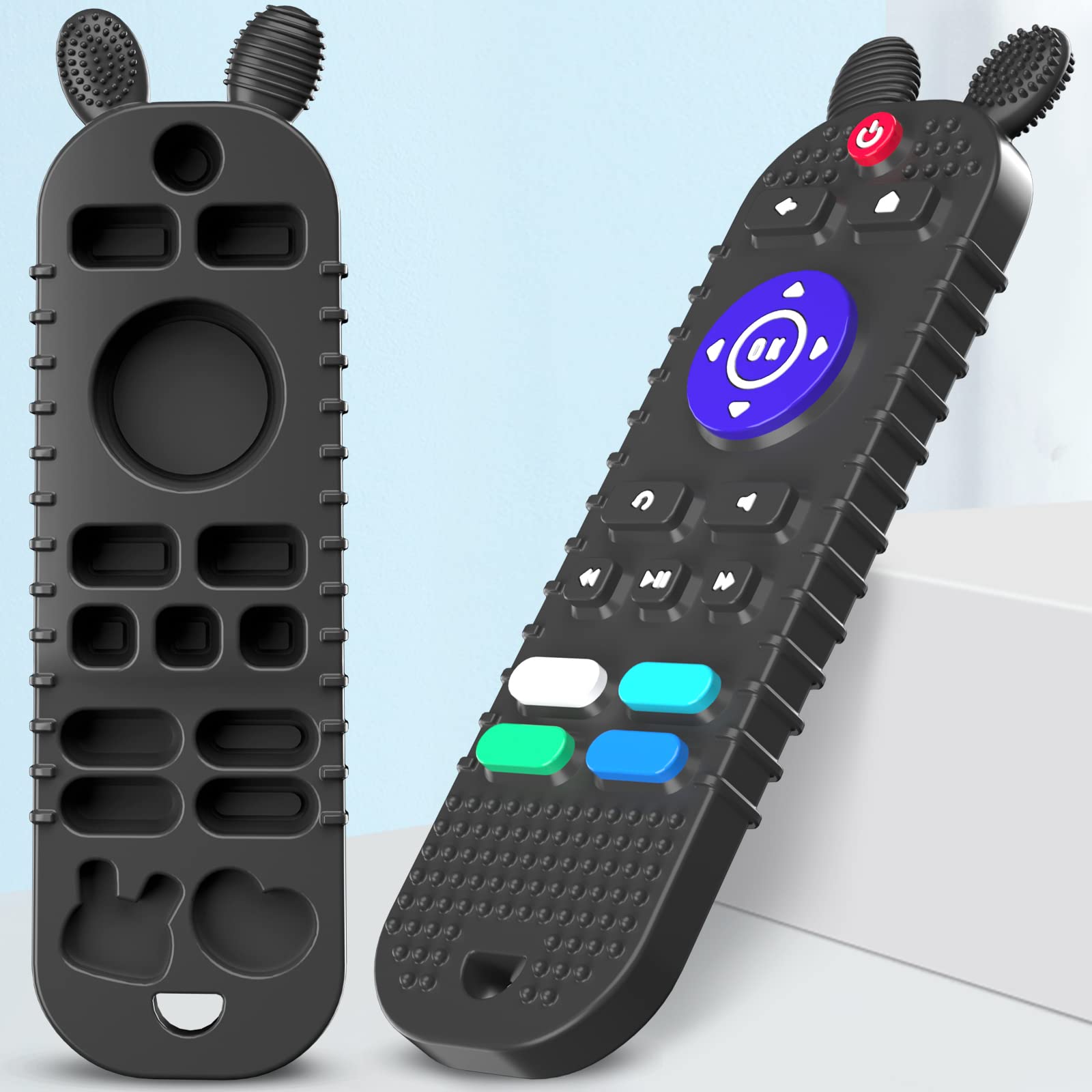 Kaodezhu soft silicone teether with bump texture for soothing gums.