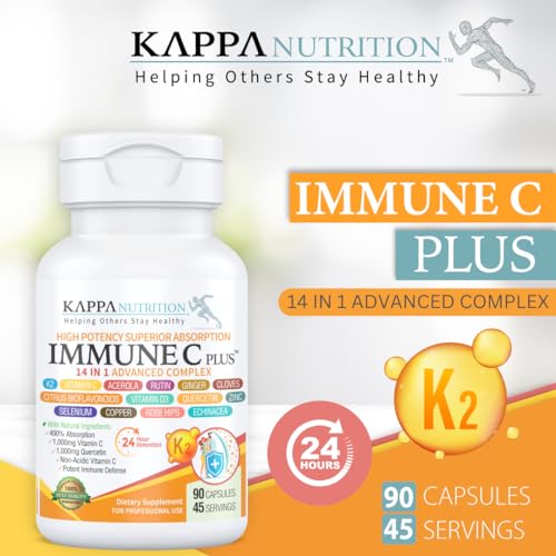 KAPPA NUTRITION Immune C Plus ingredients panel showing 14-in-1 blend