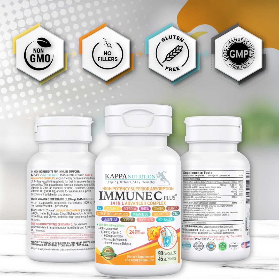 KAPPA NUTRITION USA-made label on Immune C Plus packaging