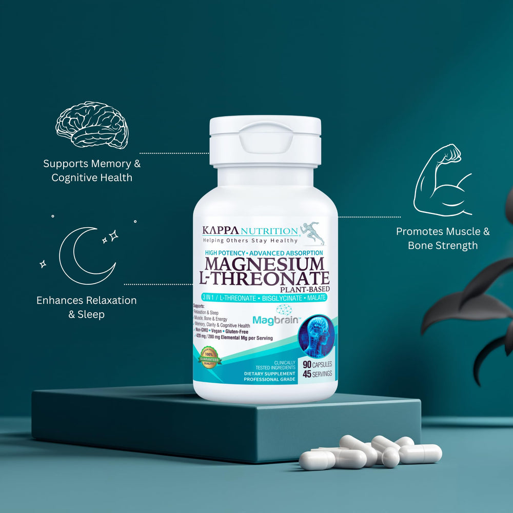 Kappa Nutrition MagBrain box packaging shown for daily supplementation.