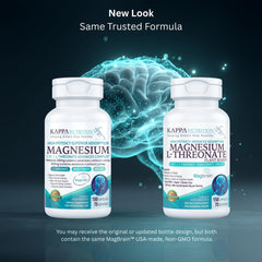 Magbrain capsules close-up highlighting plant-based magnesium for brain support.