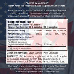 Magbrain label detail shows high-potency magnesium information.