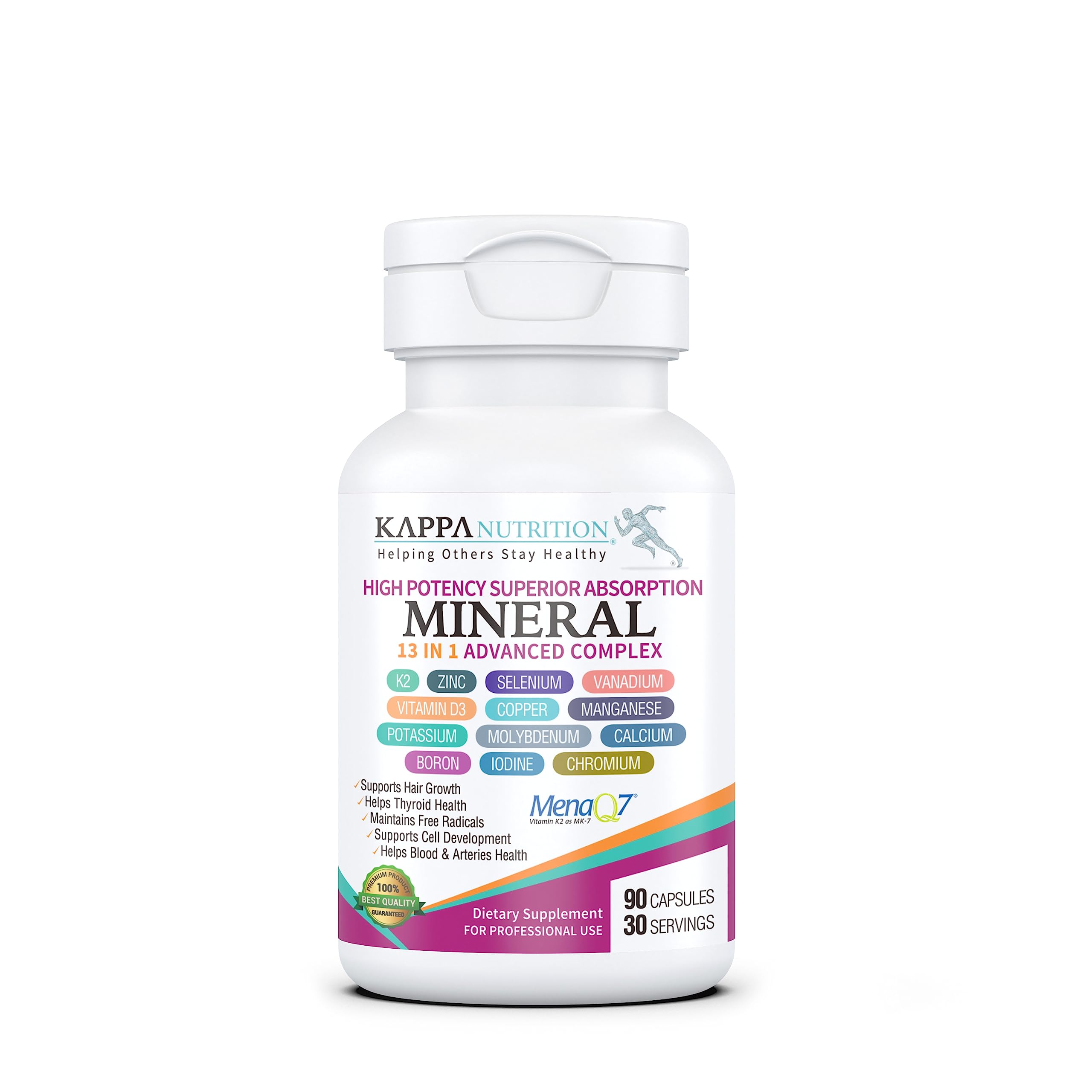 KAPPA NUTRITION Mineral 13 in 1 bottle view supports daily wellness with a complete minerals blend