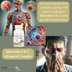 KAPPA NUTRITION Quercetin Plus label close detail emphasizing USA-made purity