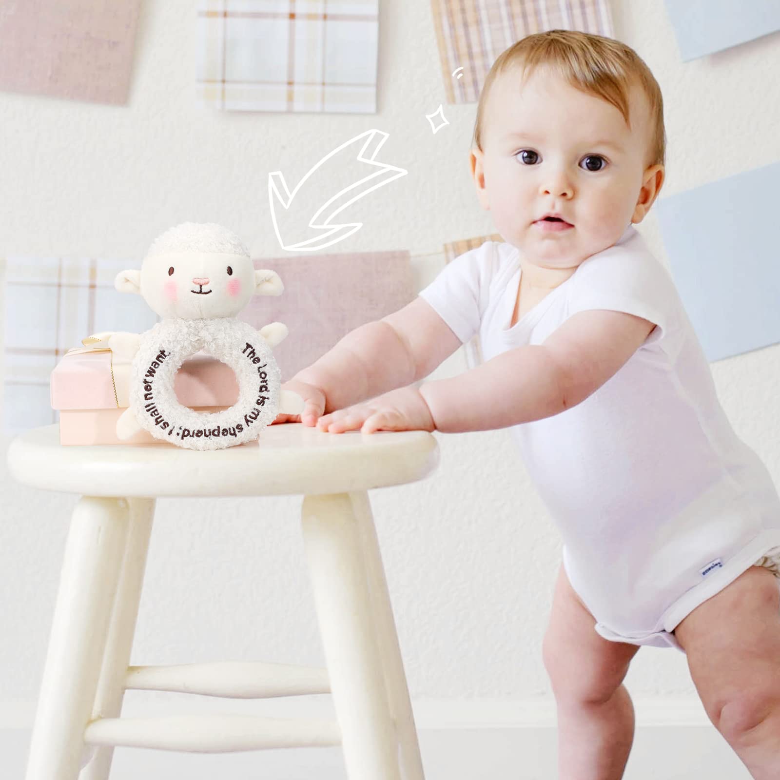 Karenhi lamb gift-ready decor brightens nurseries and baby showers.