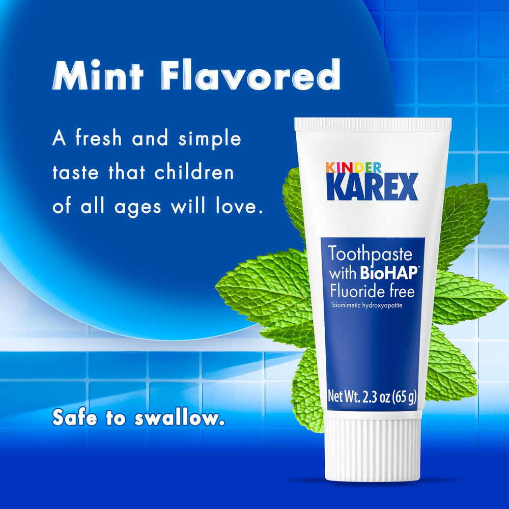 Minty toothpaste splash beside a kid-friendly brush.