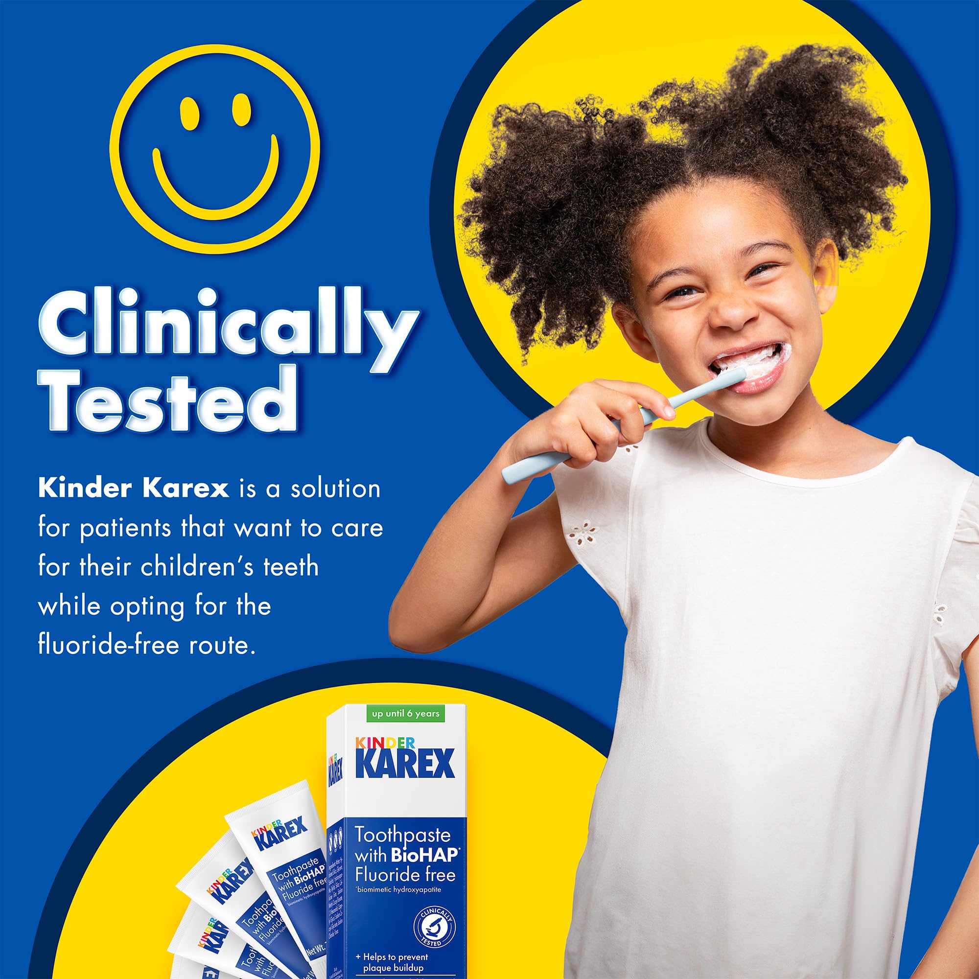 KAREX Kinder Karex toothpaste tube-back with SLS-free ingredient note.