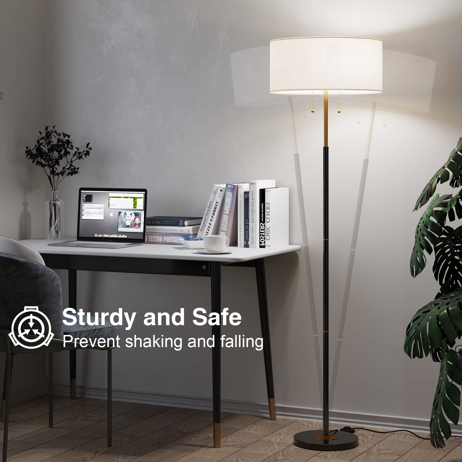 Karjoefar included 9W LED bulbs for energy-efficient lighting