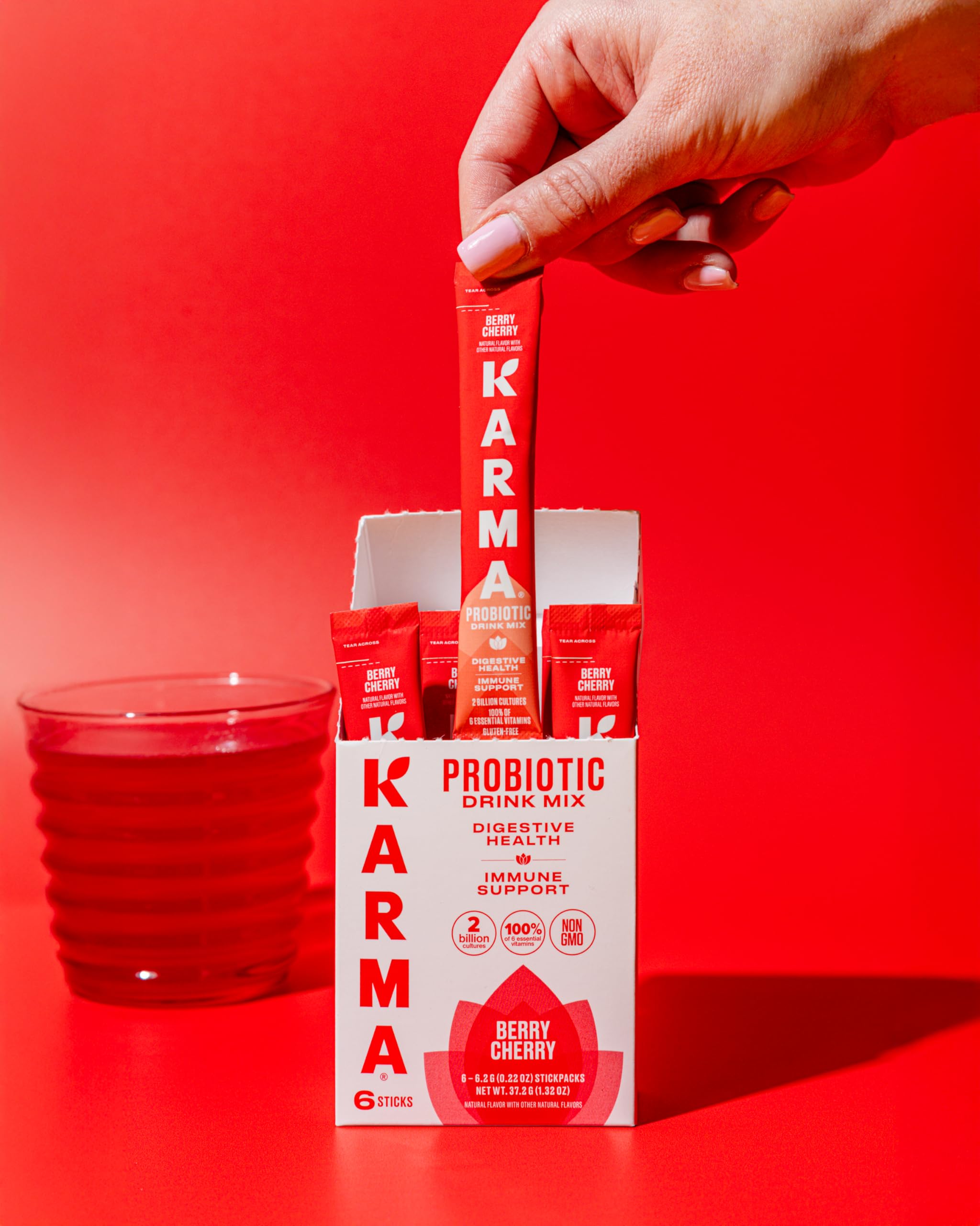 Karma Probiotic Hydration 2 billion BC30 probiotic focus supports digestion