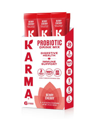 Karma Probiotic Hydration Berry Cherry stick pack for on-the-go gut support
