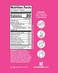 Karma Probiotic Hydration Stick dissolving in water for a refreshing Strawberry Lemonade.