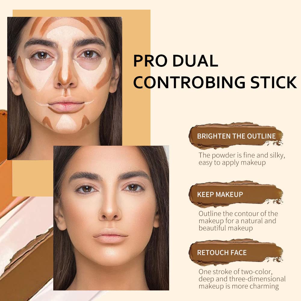 KARNAR contour stick cream bronzer blend shows smooth texture for natural warmth.