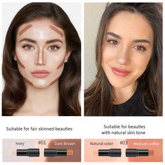KARNAR highlighter stick with soft lustre highlights cheekbones and adds brightness.