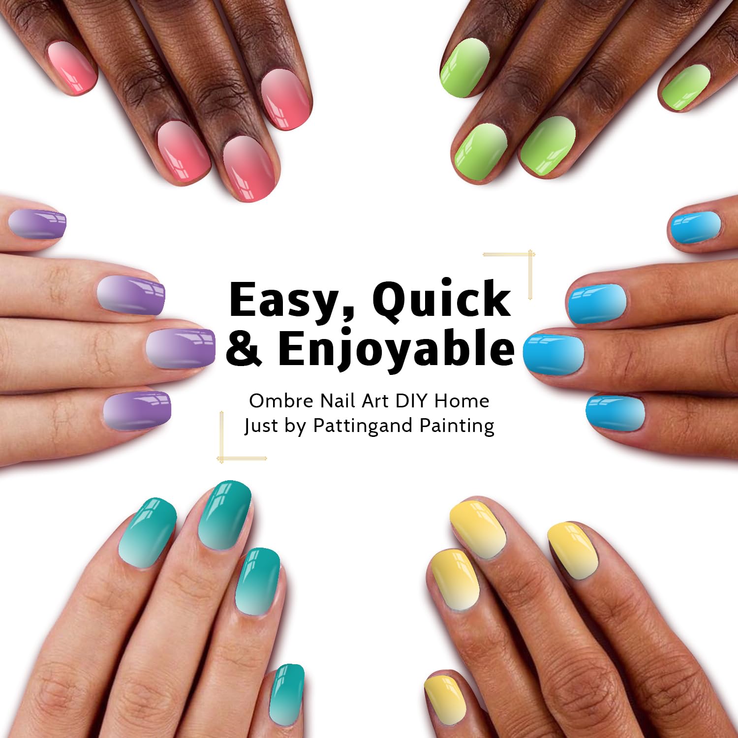 Karroy nine-color gel palette for vibrant ombre looks