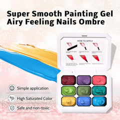 Karroy painting gel supports brushes and dots for nail art