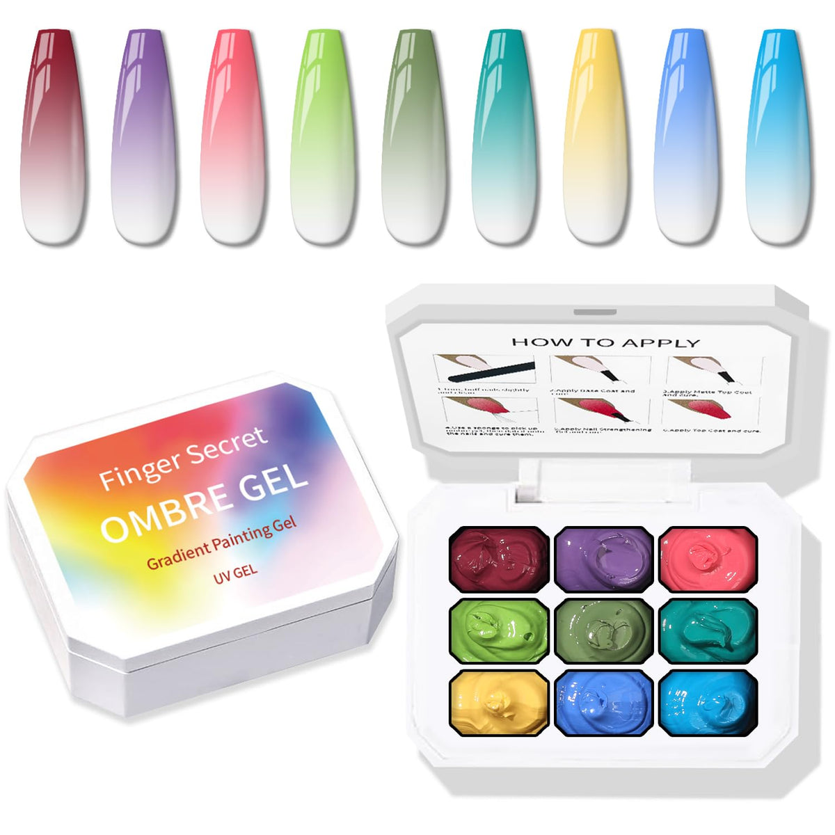 Karroy sponge pat nail gel for ombre gradient at-home manicure