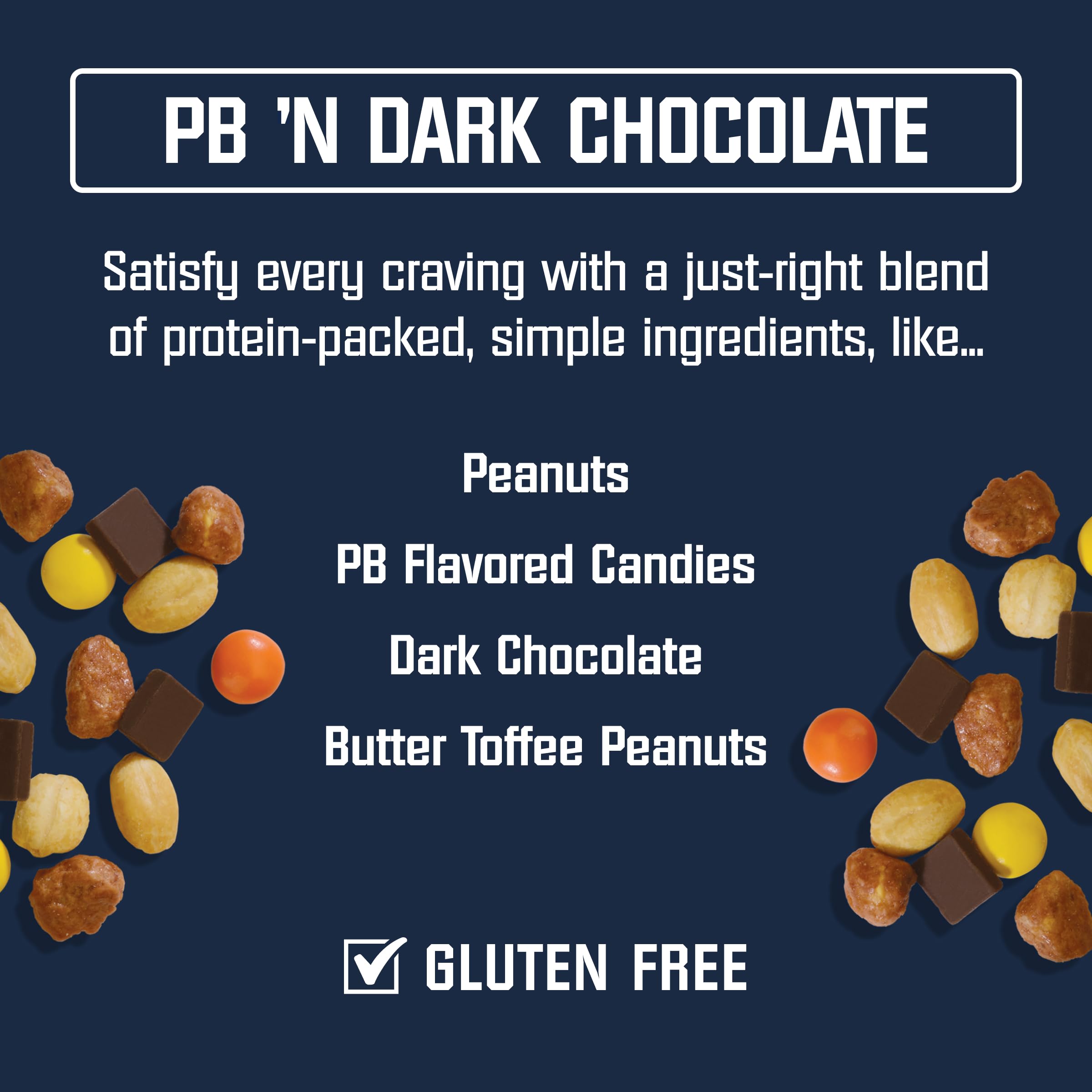 Kar's Nuts Peanut Butter N Dark Chocolate portion.