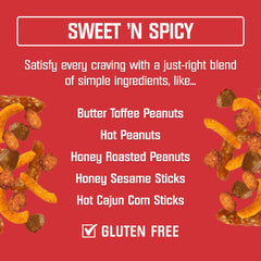 Spicy peanuts add bold heat in Kar's Sweet 'N Spicy Trail Mix.