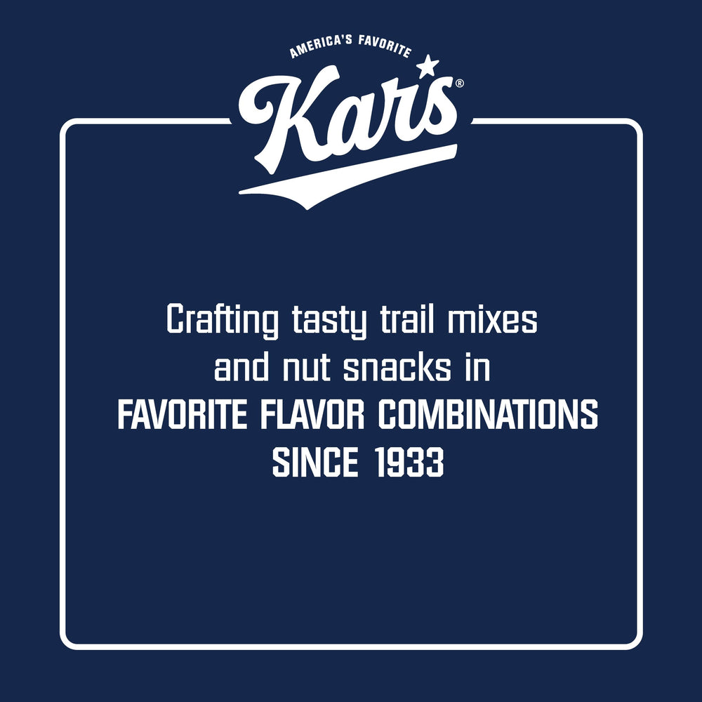 Kar's Nuts trail mix ready for travel and office snacking.
