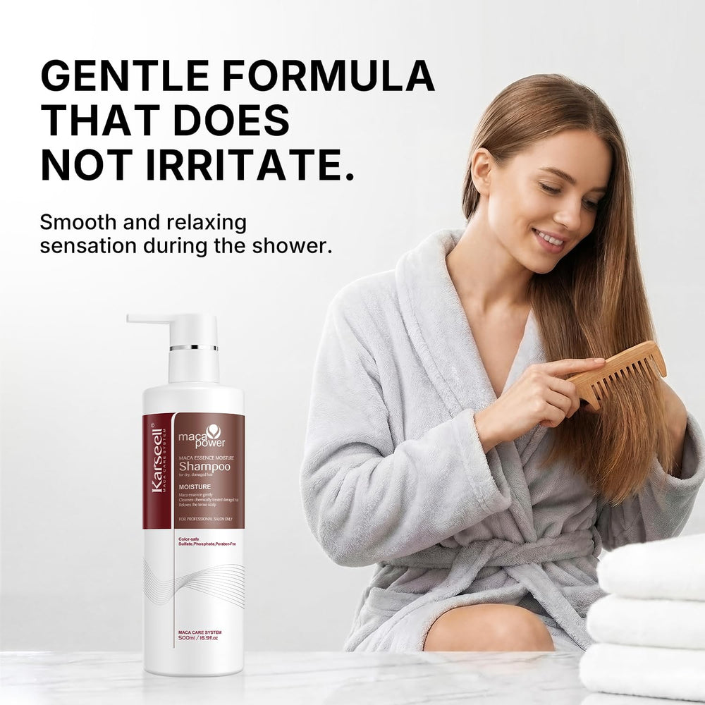 Karseell Argan Oil Shampoo Italian formula scent enhances luxurious fragrance.