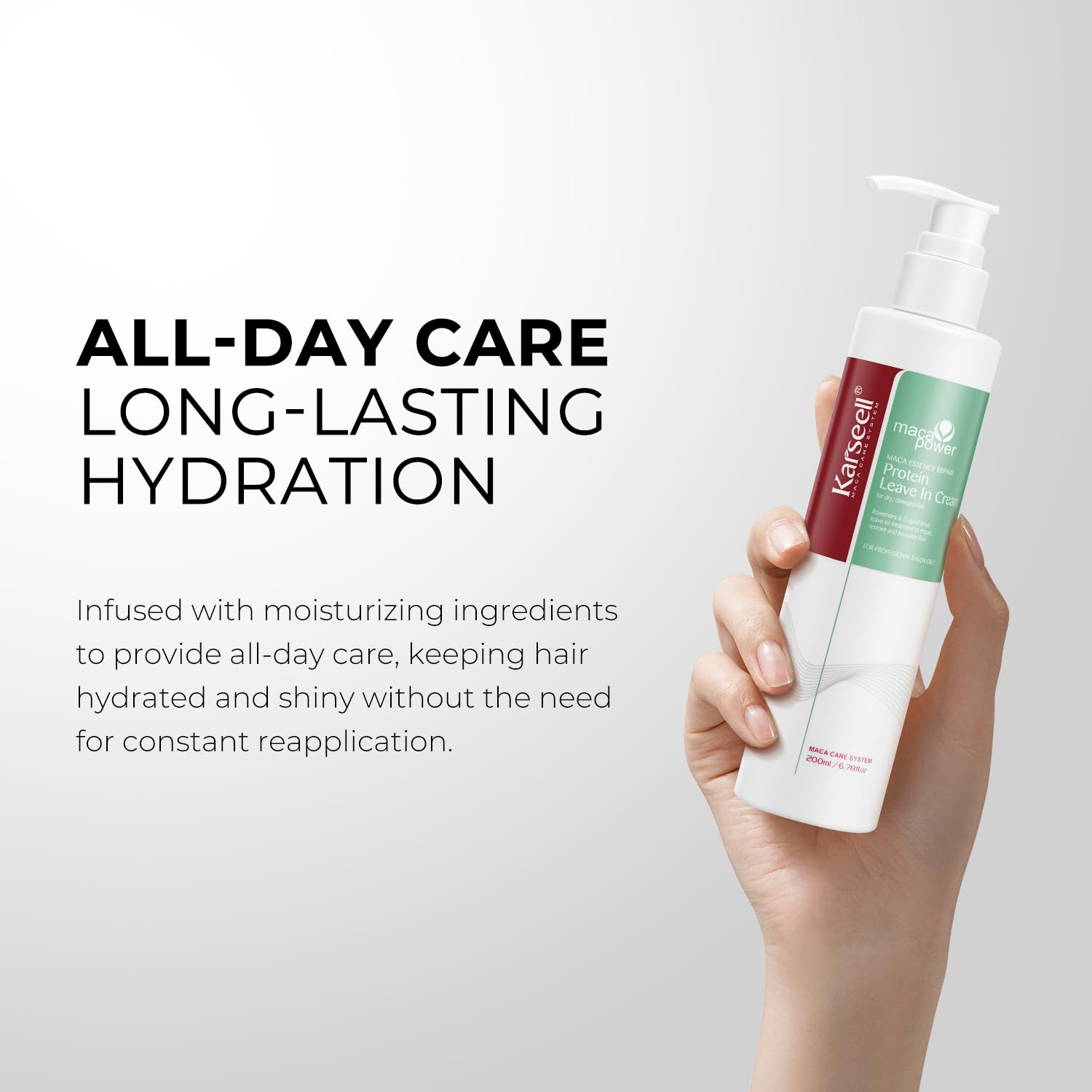 Karseell Dry Damaged Hair Care demonstrates revival with strengthened, resilient hair