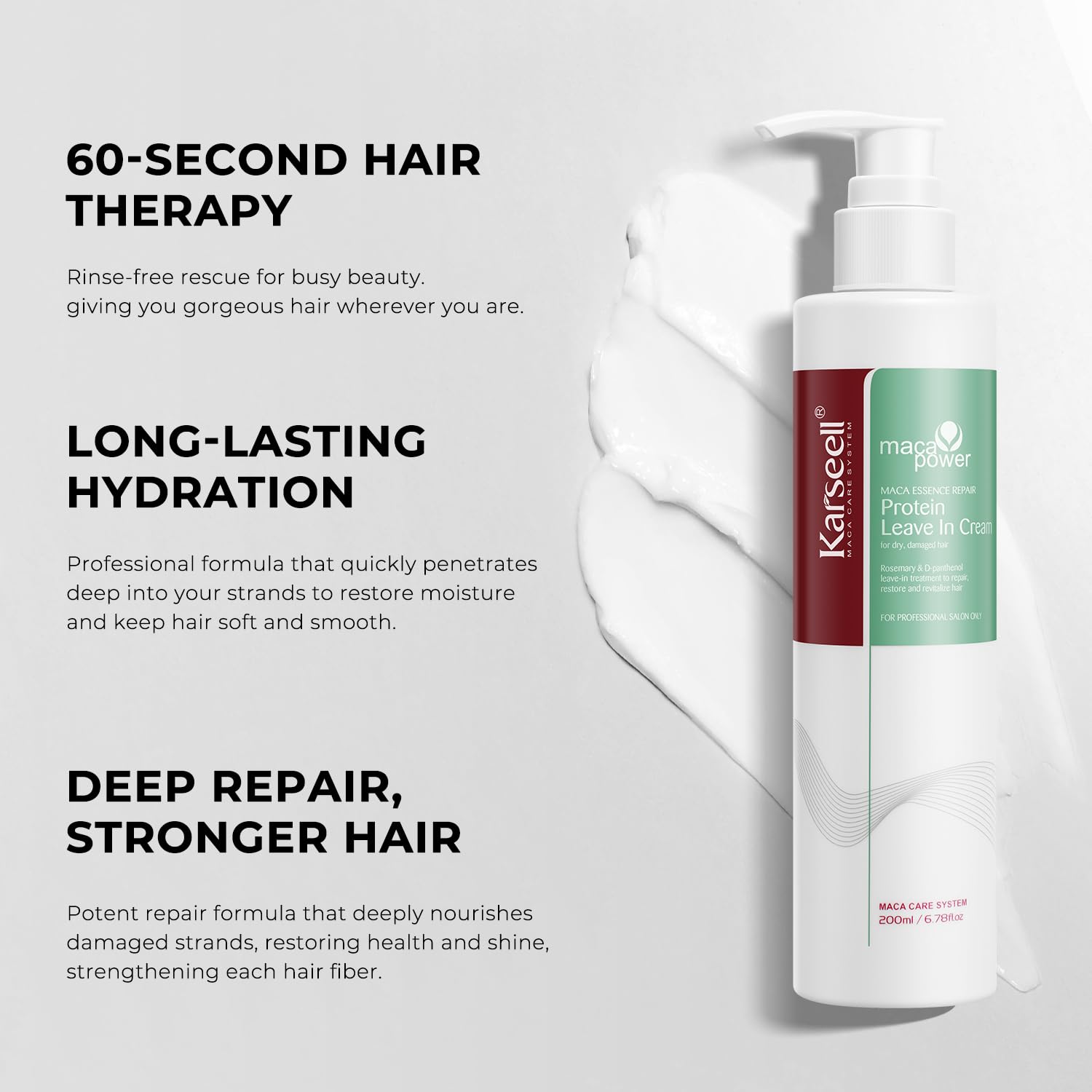 Karseell Non-Greasy Leave-In Cream provides daily protection without weighing hair down