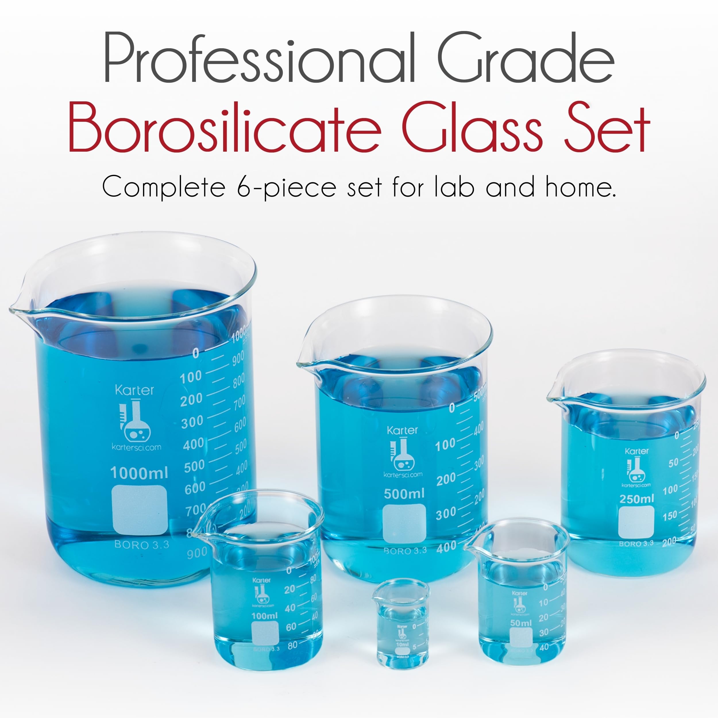 Karter Scientific Griffin low-form beaker 50ml suitable for versatile lab tasks with durable glass.