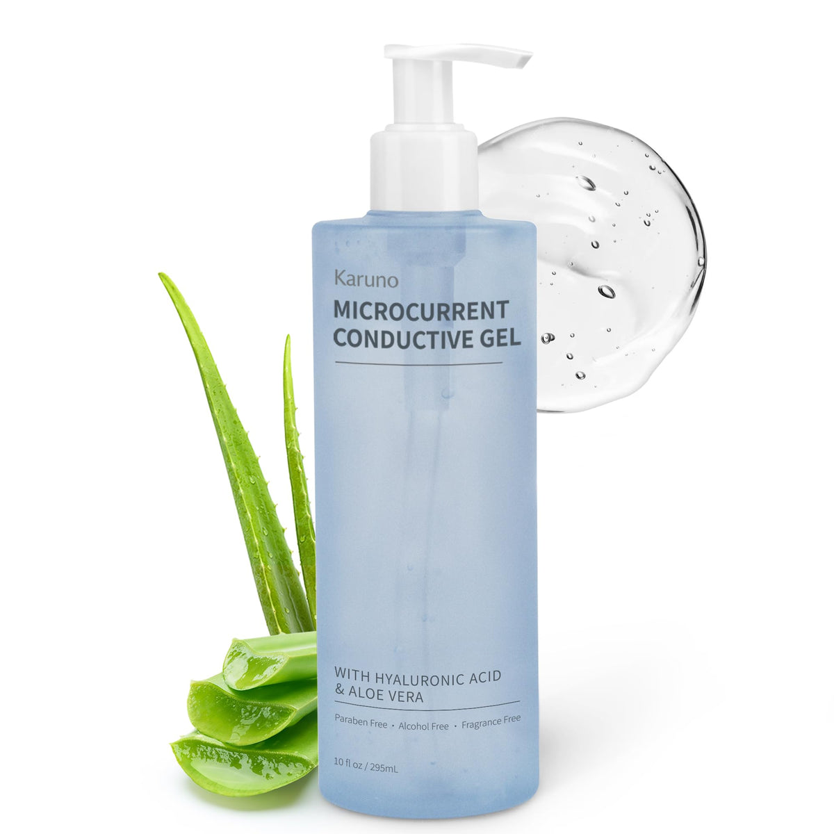 KARUNO conductive gel in a 10oz bottle for smooth microcurrent glide and reliable conductivity