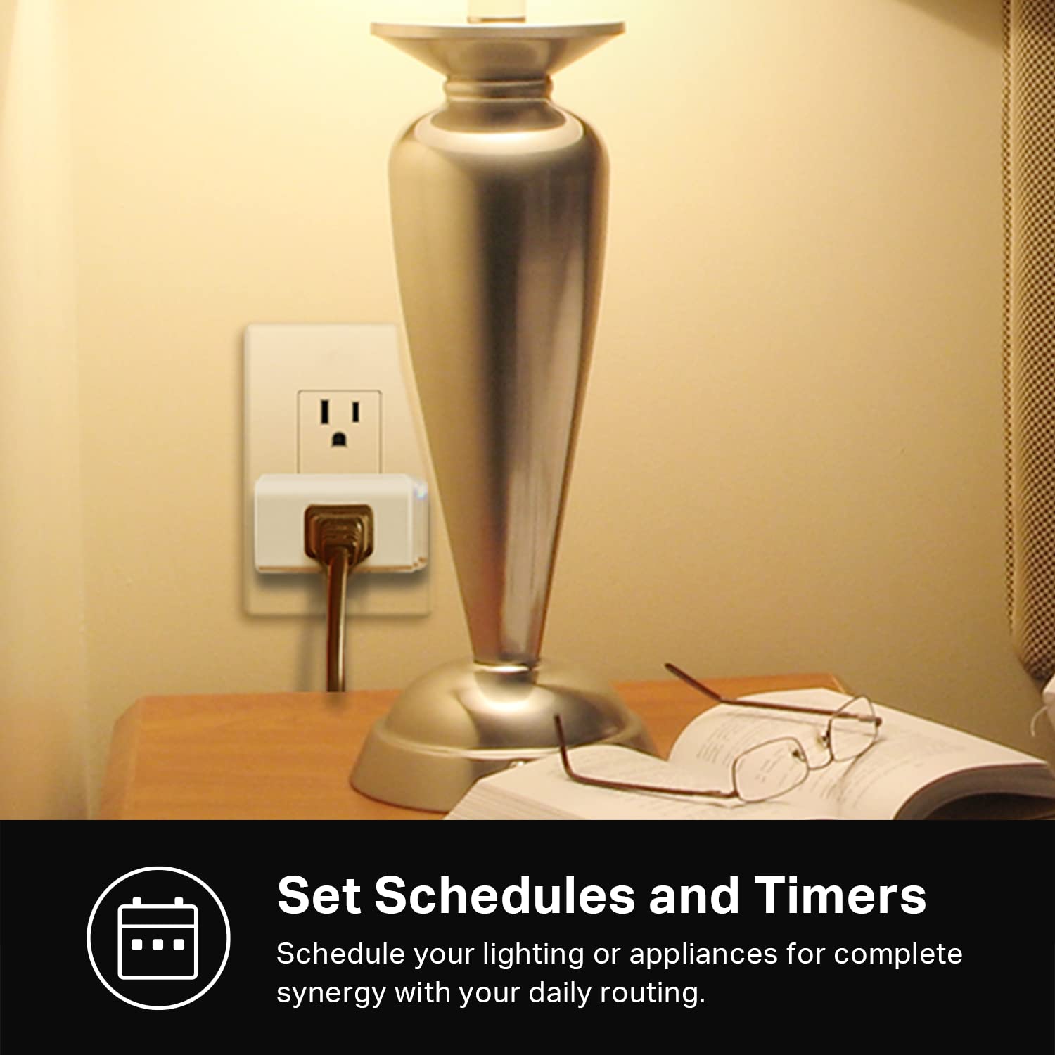 Kasa Smart EP25P4 compact outlet enabling remote scheduling in app