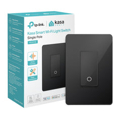 Kasa HS200-BL wall switch installed for seamless smart control.