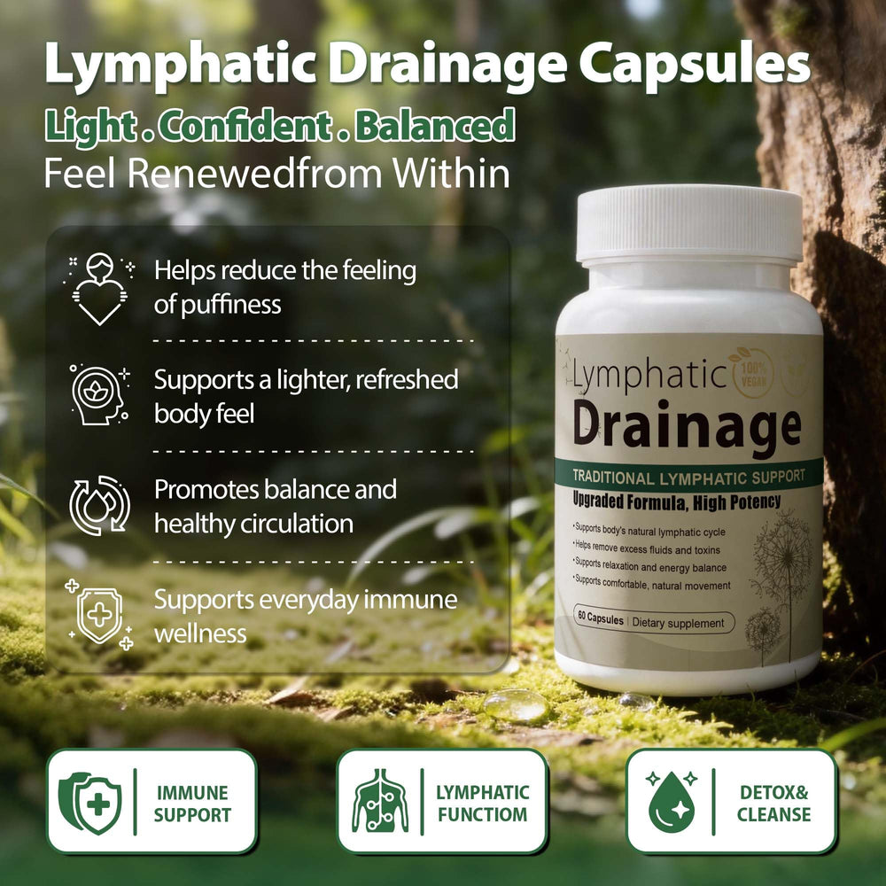 Kaseano label and bottle emphasize vegan, non-GMO formulation for gentle lymphatic care.