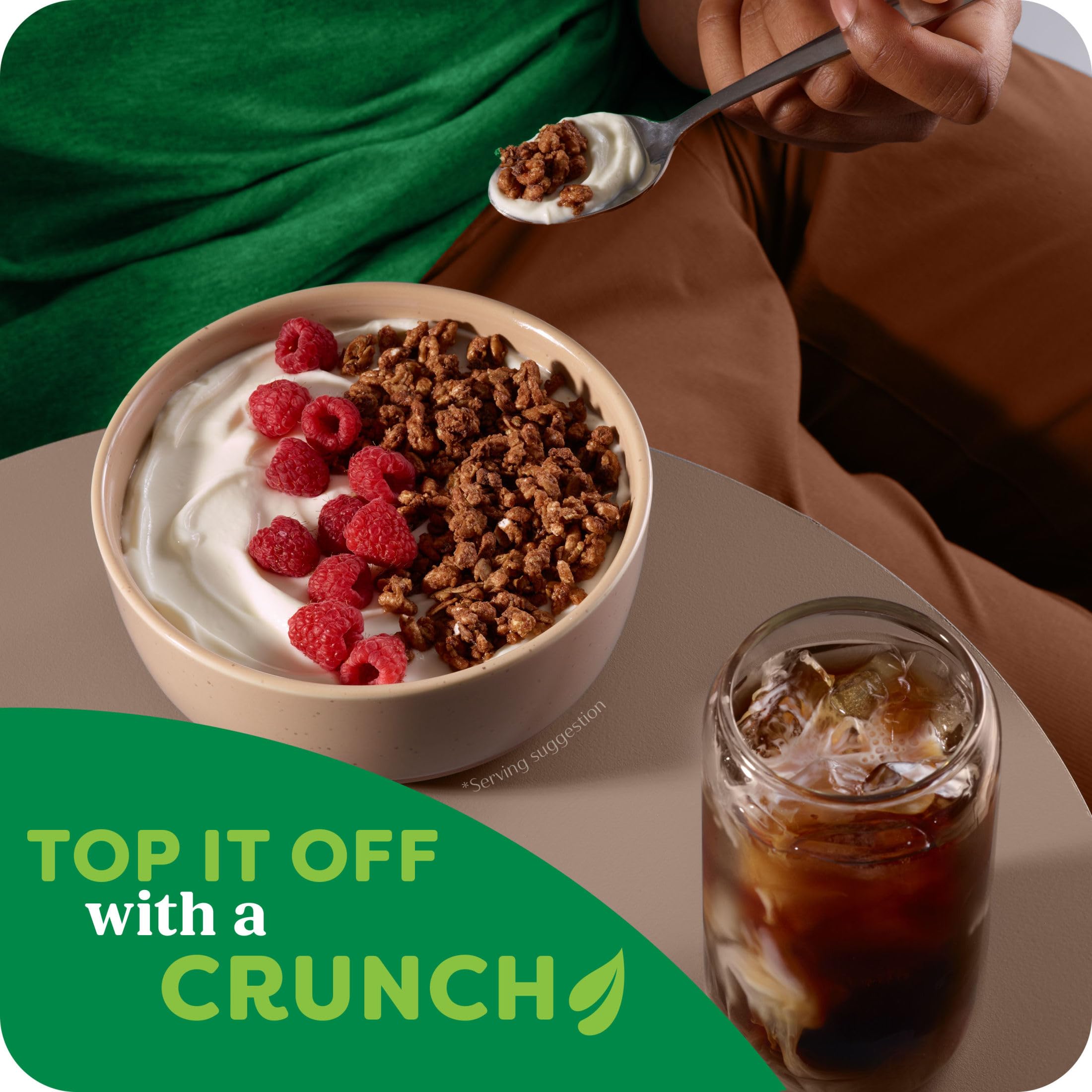 Detail of multigrain texture in Kashi GO Chocolate Crunch