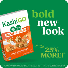 Close-up of crunchy multigrain clusters in Kashi GO cereal