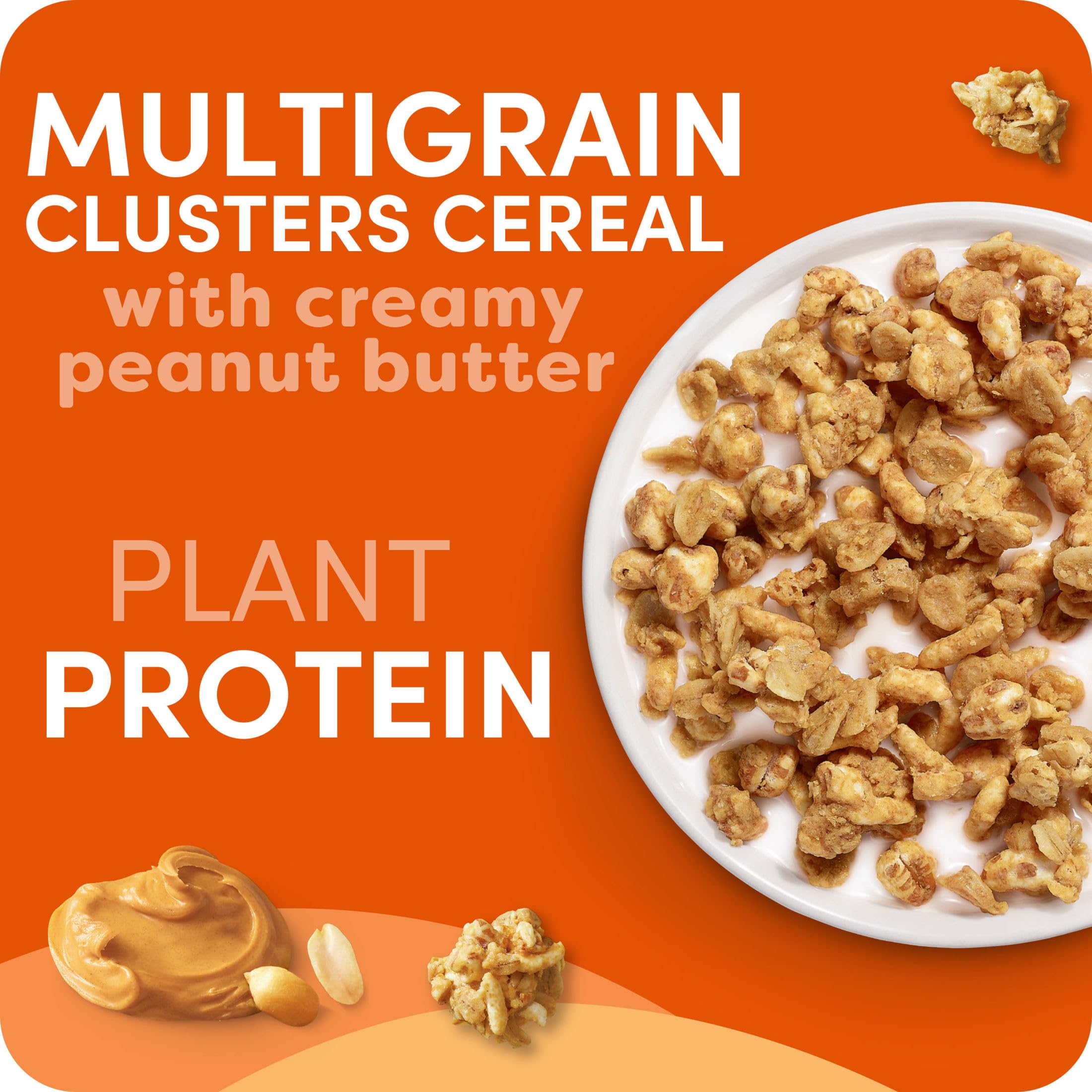Kashi GO Peanut Butter Crunch cereal served with milk
