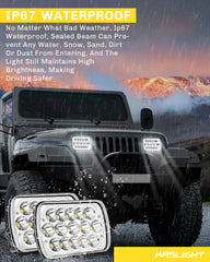 KASLIGHT LED headlights with hi and lo beams for brighter nights