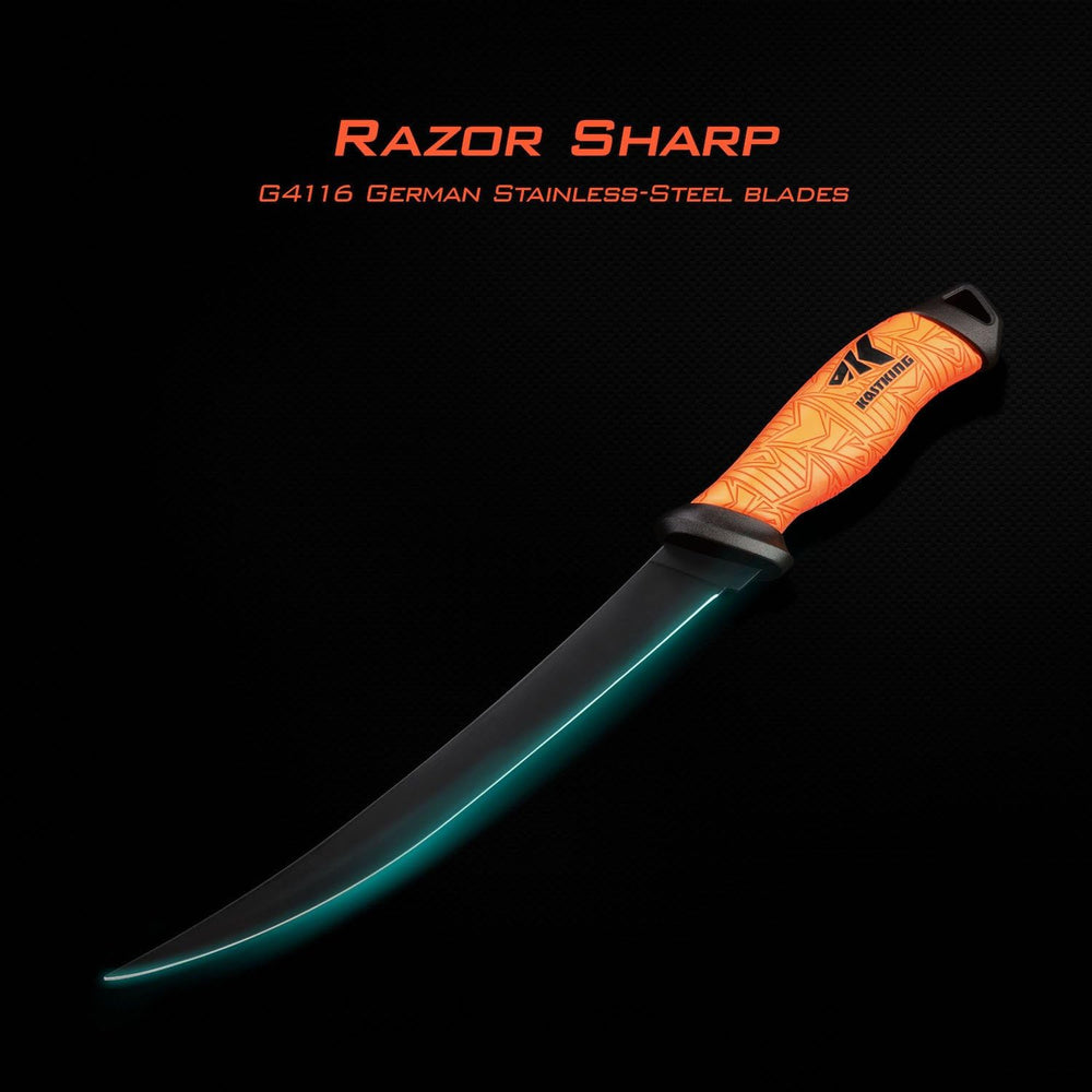 KastKing Speed Demon Pro 6-inch fillet knife with razor edge for precise fillets.