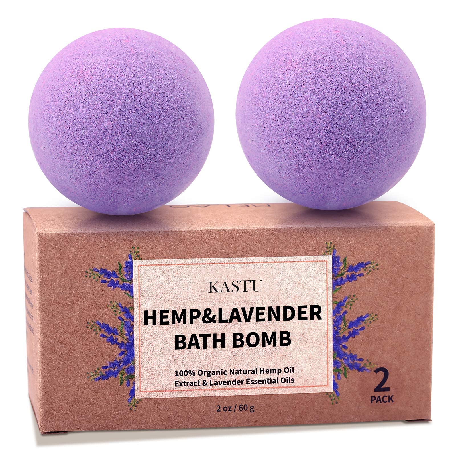 Kastu bath bombs 2-pack for a relaxing tub soak.