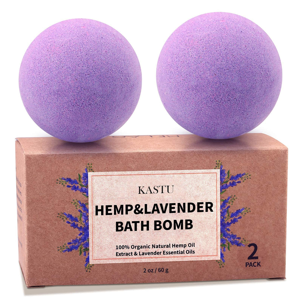 Kastu bath bombs 2-pack for a relaxing tub soak.