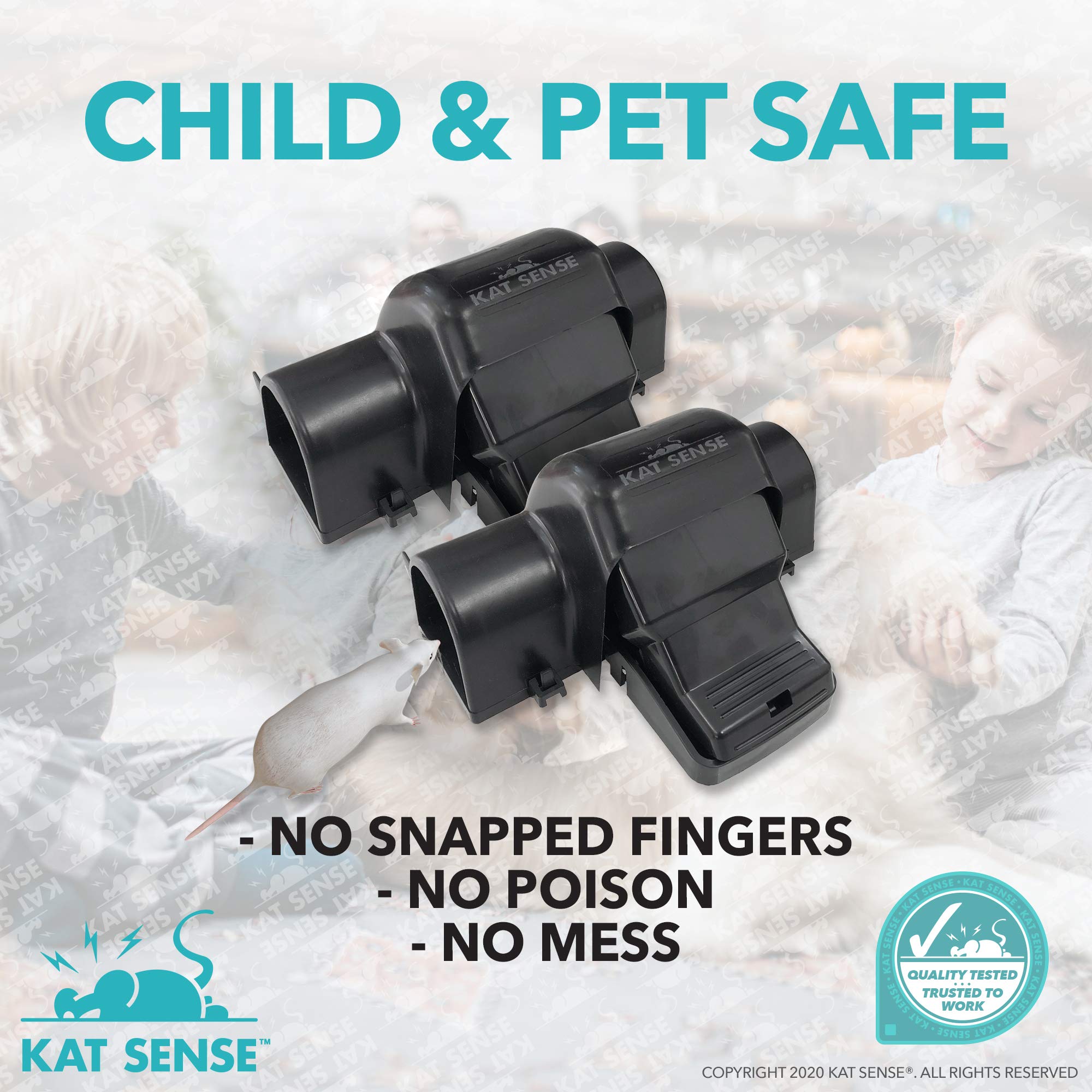 Kat Sense trap enclosure protects kids and pets in busy homes.