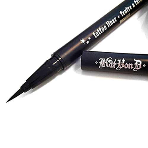 Kat Von D Tattoo Liner Trooper Black unboxed final look for day to night