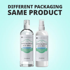 Kate Blanc Cosmetics HOCl spray bottle in a gym bag, post-workout refresh.