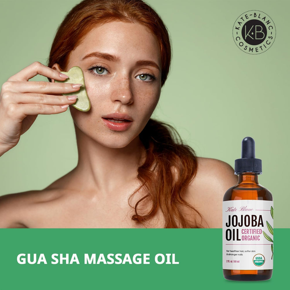 Kate Blanc Jojoba Oil for cuticles helps soften and condition nails.
