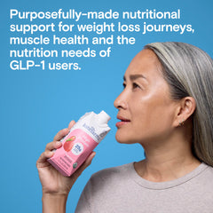 Nutrition label on Kate Farms strawberry shake showing protein and zero sugar