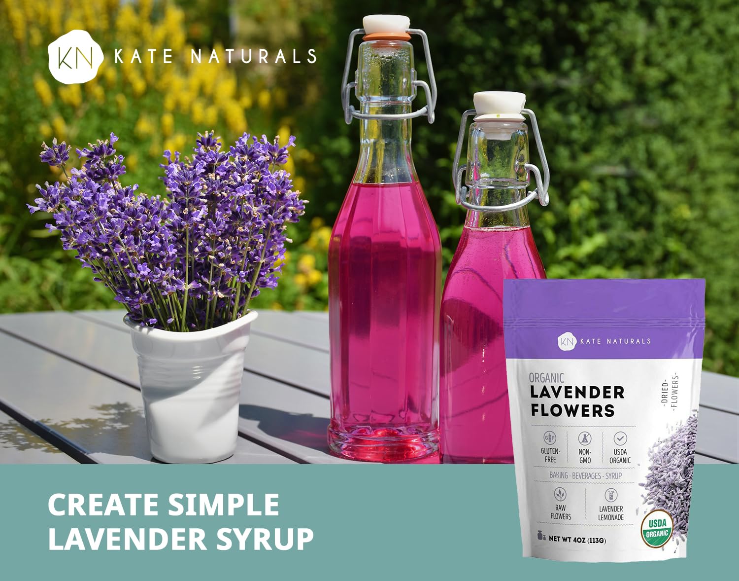 Kate Naturals culinary lavender buds for cookies, macarons and baking