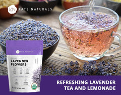 Kate Naturals lavender flowers for syrup and drinks, subtle notes