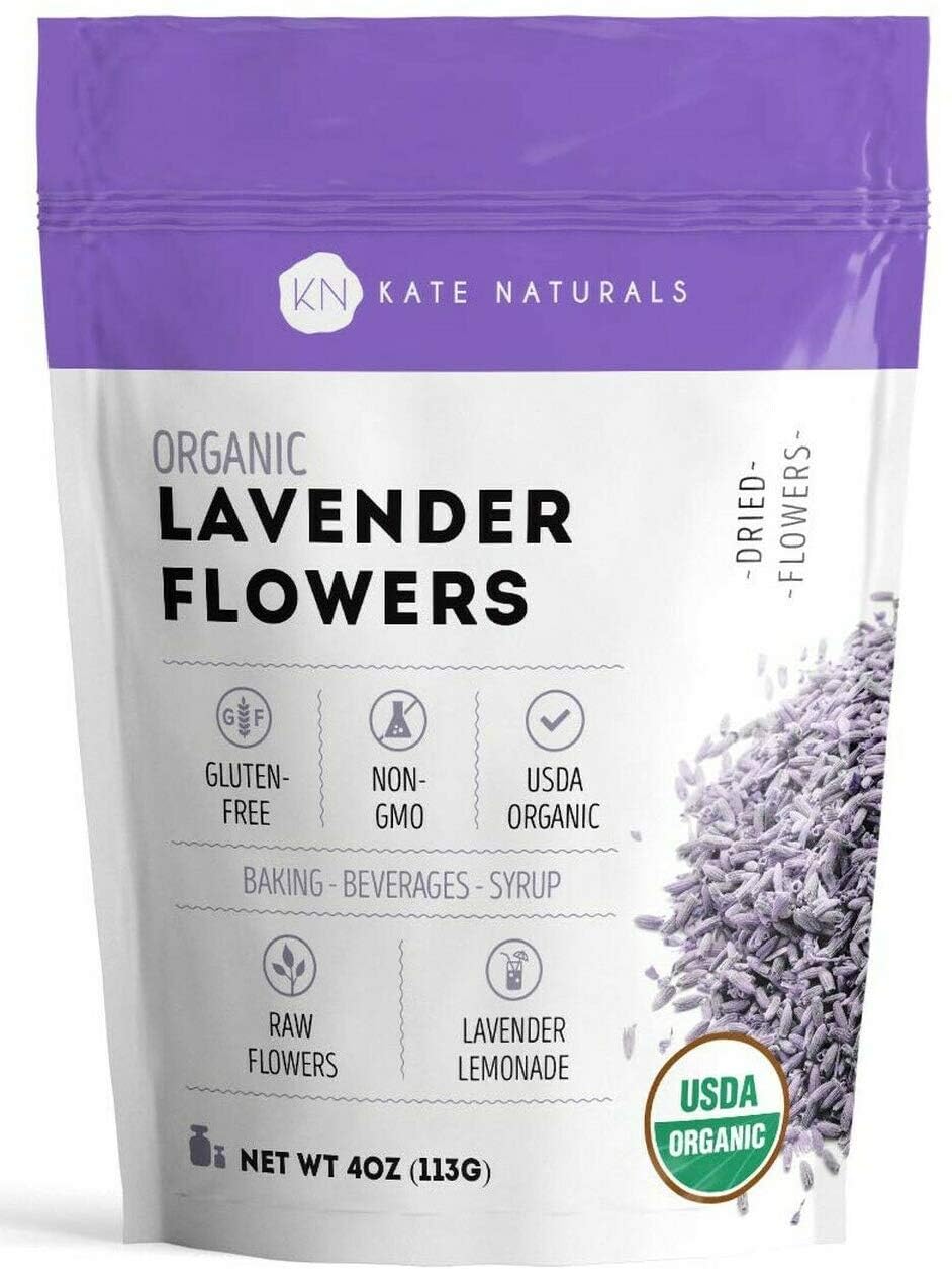 Kate Naturals dried lavender flowers for tea, with delicate aroma and flavor