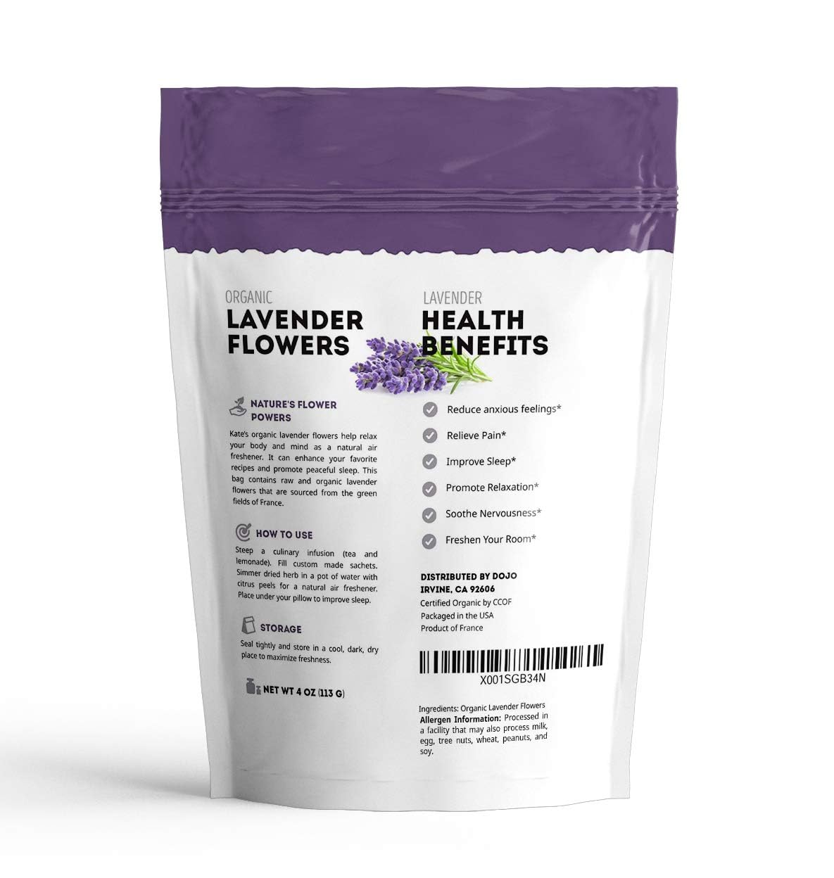 Kate Naturals lavender flowers from France, premium aroma and flavor