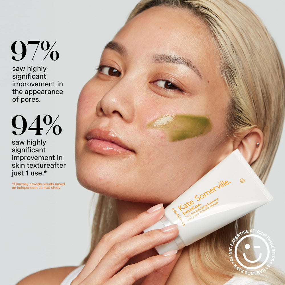 Kate Somerville Exfolikate Intensive fruit enzymes on skin surface for renewal